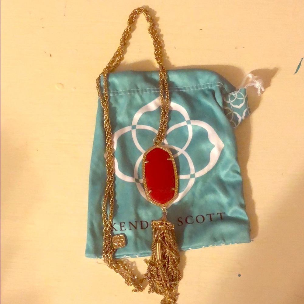 Kendra Scott long red necklace